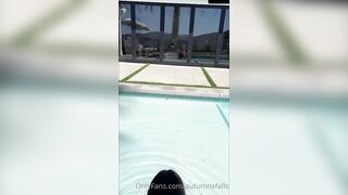 Stud Bangs Autumn Falls In The Pool