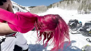 Nala Fitness Gets Nailed On The Snowmobile