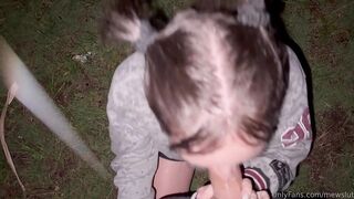 Mewslut Blowjobs In A Dark Rainy Park