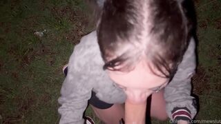 Mewslut Blowjobs In A Dark Rainy Park