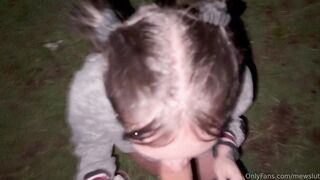 Mewslut Blowjobs In A Dark Rainy Park