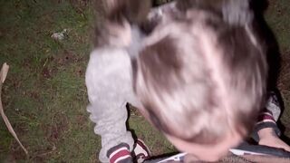 Mewslut Blowjobs In A Dark Rainy Park