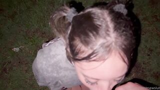 Mewslut Blowjobs In A Dark Rainy Park