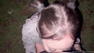 Mewslut Blowjobs In A Dark Rainy Park