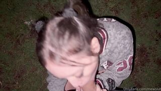 Mewslut Blowjobs In A Dark Rainy Park