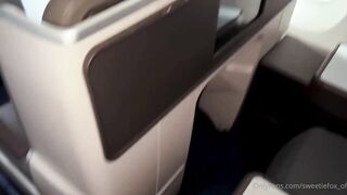 Sweetie Fox Shows Her Pussy On The Plane
