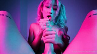 Aeries Steele Sucks Cock In A Neon Room