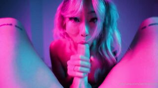 Aeries Steele Sucks Cock In A Neon Room