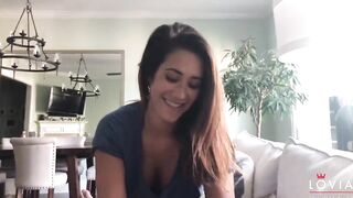 Eva Lovia Gives A Deepthroat Blowjob In The Living Room