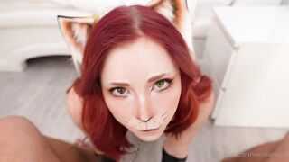 Sweetie Fox Sucks Cock On A Leash