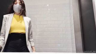 Ruth Lee Risky Solo Tease In A Public Bathroom