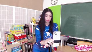 Violet Myers Gets Drilled While In School Cosplay
