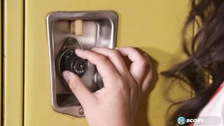 Schoolgirl Violet Myers Bounces Wildly On Her Dildo