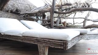 Eva Lovia Beach Vacation Solo Masturbation Show