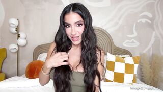 Lena The Plug Sucks And Rides A Dildo in Bed