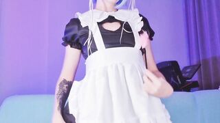 Lusty Maid Lolidream Stuffs Her Tight Holes