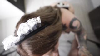 Peach Bitch Gets Fucked Hard Because Of Not Cleaning Well