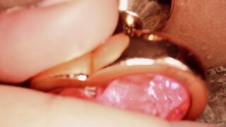 Lucy Mochi Squirts While Dildo Solo Play