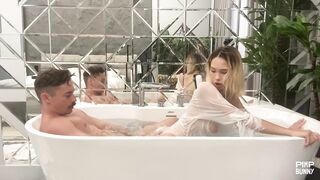 Thin Skinny Dolls Lil Karina Tight Pussy Gets Destroyed In The Bath