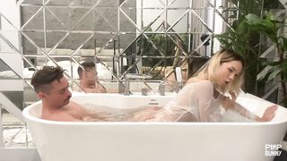 Thin Skinny Dolls Lil Karina Tight Pussy Gets Destroyed In The Bath