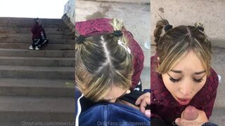 MewSlut Gets A Outdoor Facefuck From A Stranger