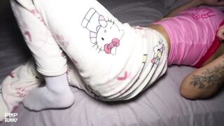 My New Stepdaughter Kylie Lean In Tight Pajama Gets Fucked Hard In Doggy