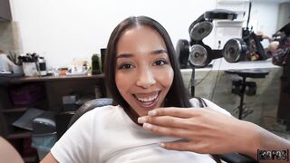 Lia Lin's Pussy Gets Pounded In A Barbershop