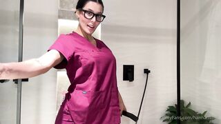 Hanna Miller Showers In Fake Cum As Hot Nurse