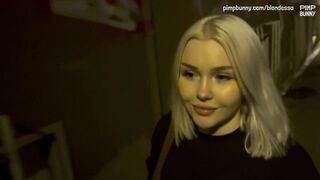 Blondessa Flashes Her Tits On The Street On First Date! They're Fucked On The Second Day!
