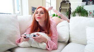 Stepsister Eva Soda Plays PlayStation While Fucking In Doggy