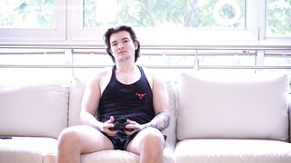 Nika Legran Rides Boyfriend's Cock On The Sofa