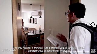 Colombian MILF Andrea Castro Gets A Virgin Guy Who Knocks On Her Door To Fill Her With Cum